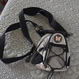 Butterfly Mini Crossbody Bag with Black Strap, Handle, Caribeaner